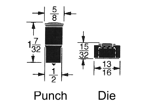 Roper Whitney No. 10 and No. 12 Punch Dies