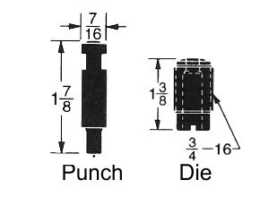Roper Whitney No. 7A Punch Dies