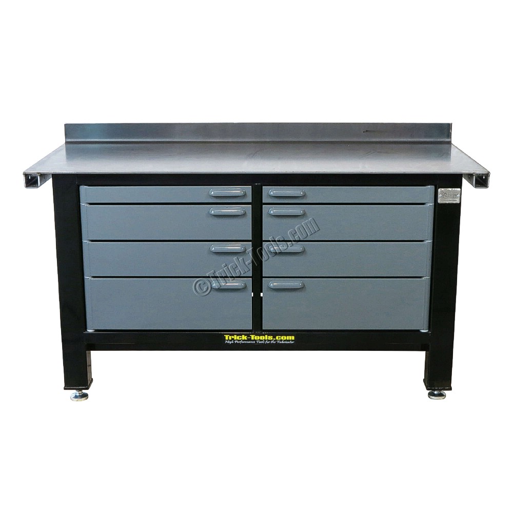 Steel Workbench, Heavy-Duty 20-Drawer Toolboxes