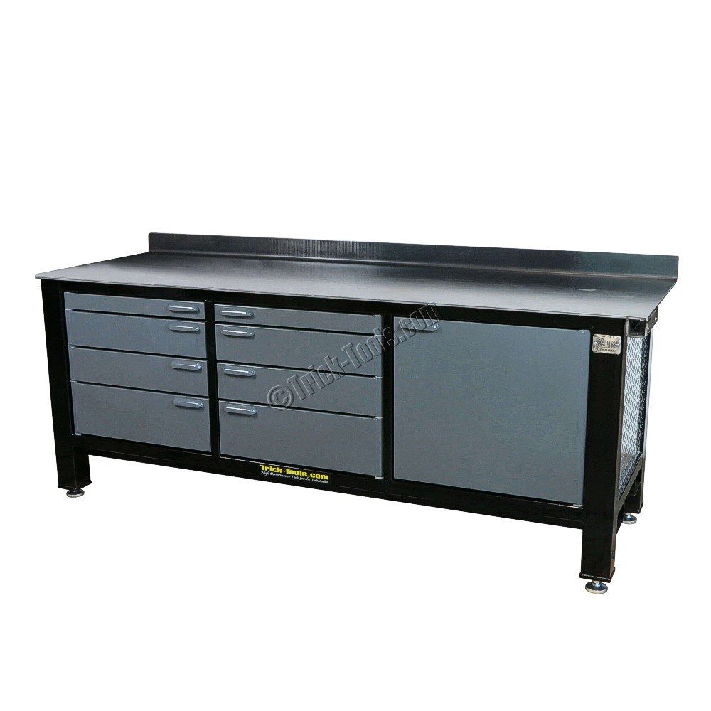 Steel Workbench, Heavy-Duty 20-Drawer Toolboxes