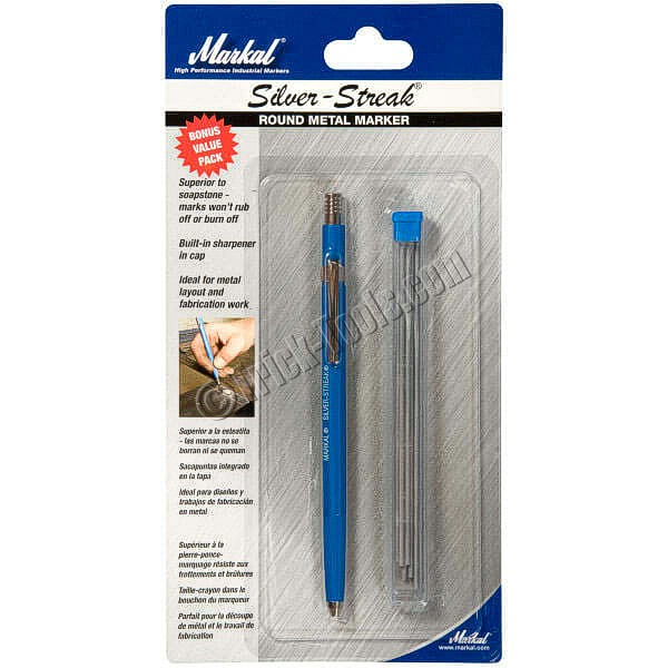 Markal Silver-Streak Woodcase Welder's Pencil, Dozen 