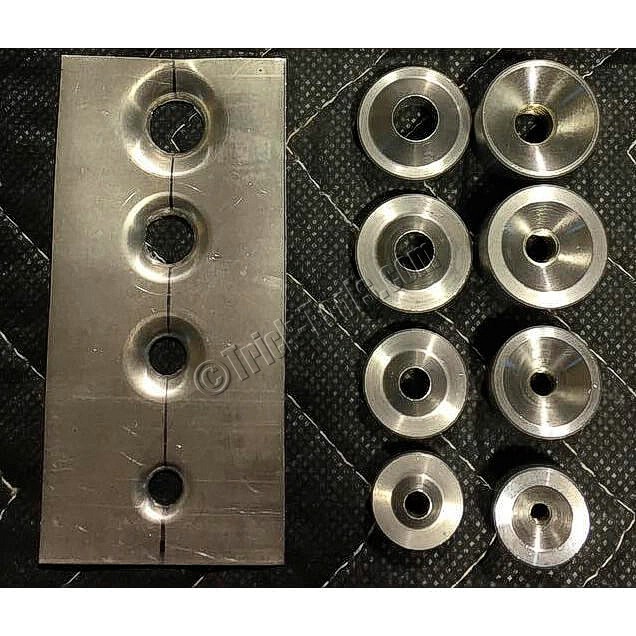 Dimple Dies Set 4 PC HD 2-1/4" 2-1/2" 2-3/4" 3" Bolt Or Press Use Premium Grade