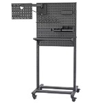 Flextur 2-Panel Mobile Tool Board with 41 Piece Gridlok Accessory Kit