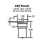 7/16 x 1-1/2 inch #45 Oblong Punch & Die for Scotchman Ironworkers