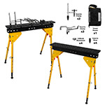 Scout 36 Welder's Sawhorse 2-Pack, Adjustable Height w/ 12 piece Fixturing Kit
